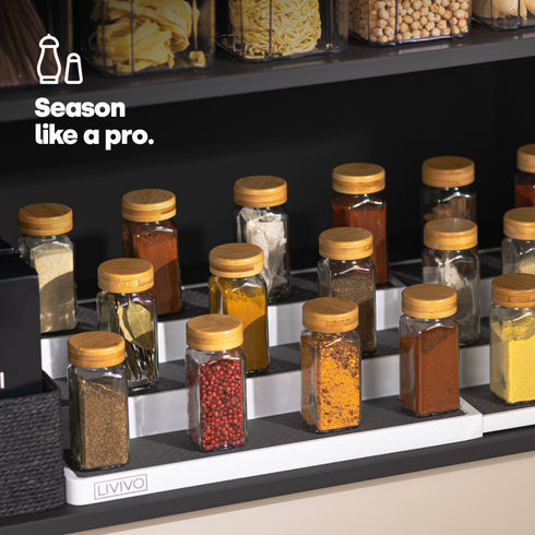 Expandable Spice & Herb Rack - White/Grey
